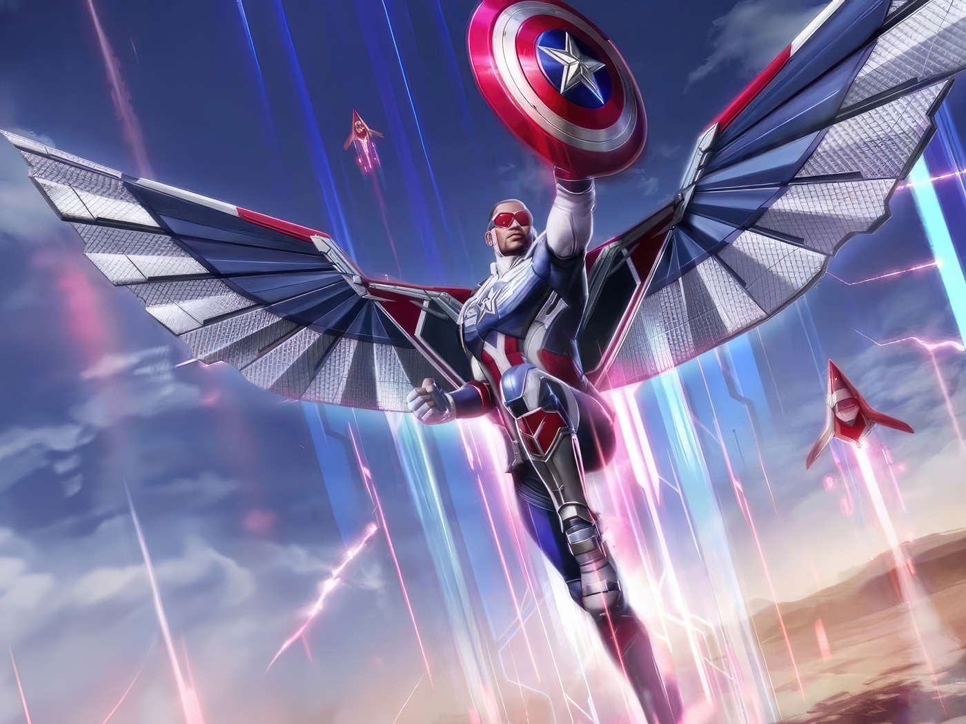 1400x1050 Marvel Super War Falcon The New Captain America 4k Wallpaper ...