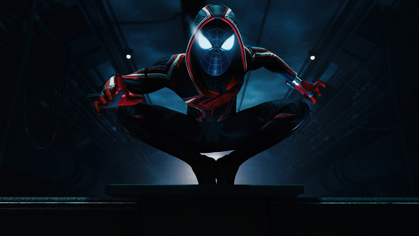 Download wallpaper: Spider Man: Miles Morales screenshot 1366x768