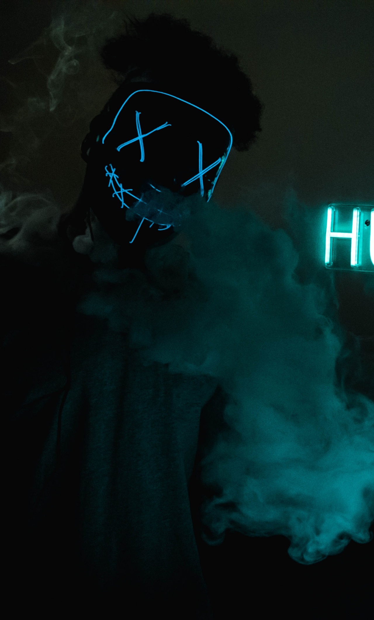 1280x2120 Mask Guy Hustle Neon Concept 5k iPhone 6+ HD 4k Wallpapers,  Images, Backgrounds, Photos and Pictures