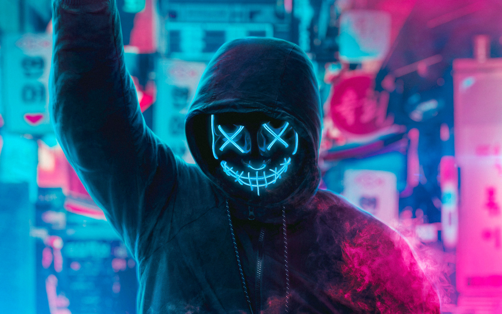 1680x1050 Mask Guy Neon Eye Wallpaper,1680x1050 Resolution HD 4k ...