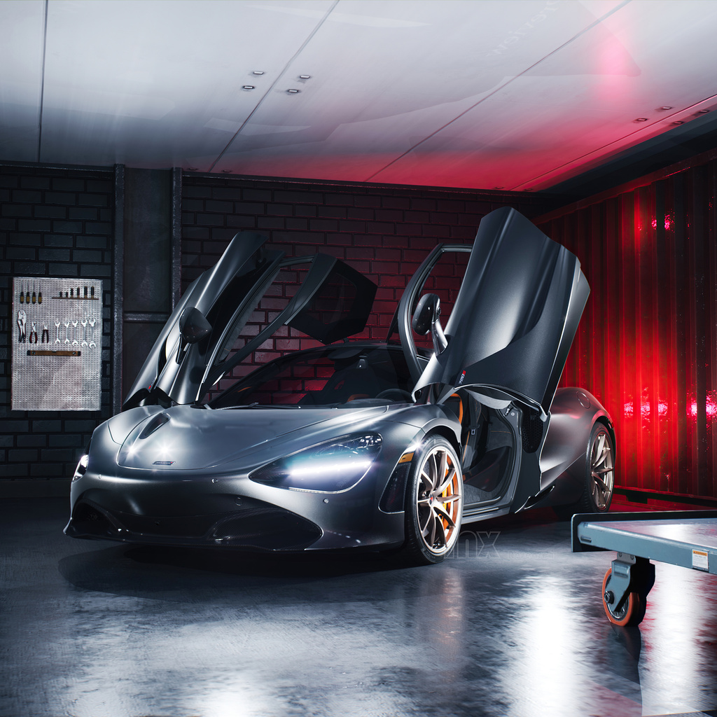 1024x1024 Mclaren 720s Scissor Doors 5k 1024x1024 Resolution HD 4k ...