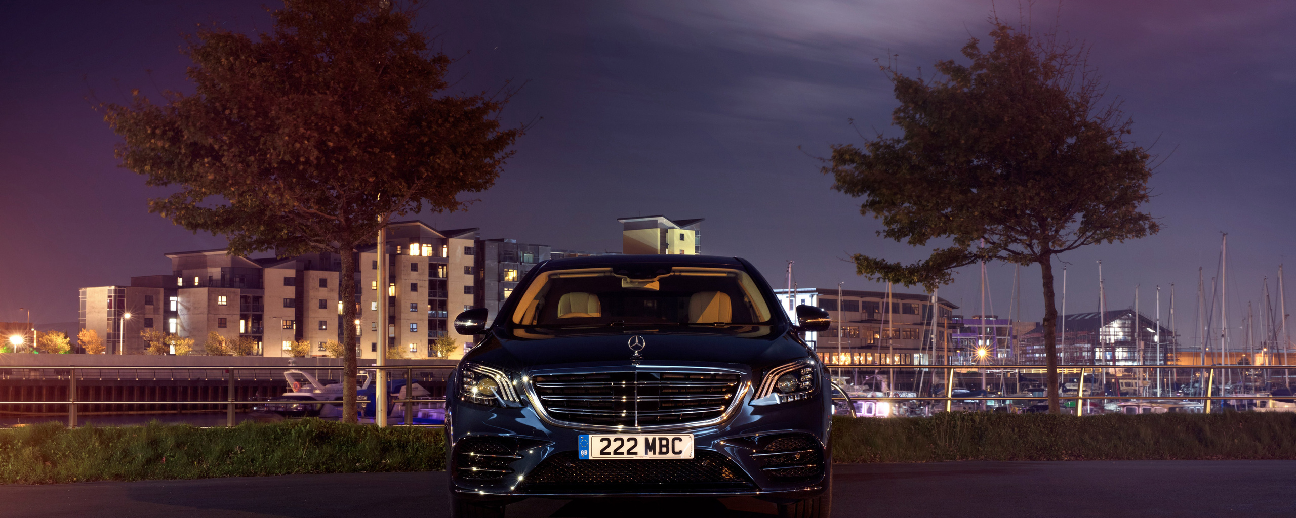 2560x1024 Mercedes Benz S 350 D Lang Amg Line 2017 Front 2560x1024