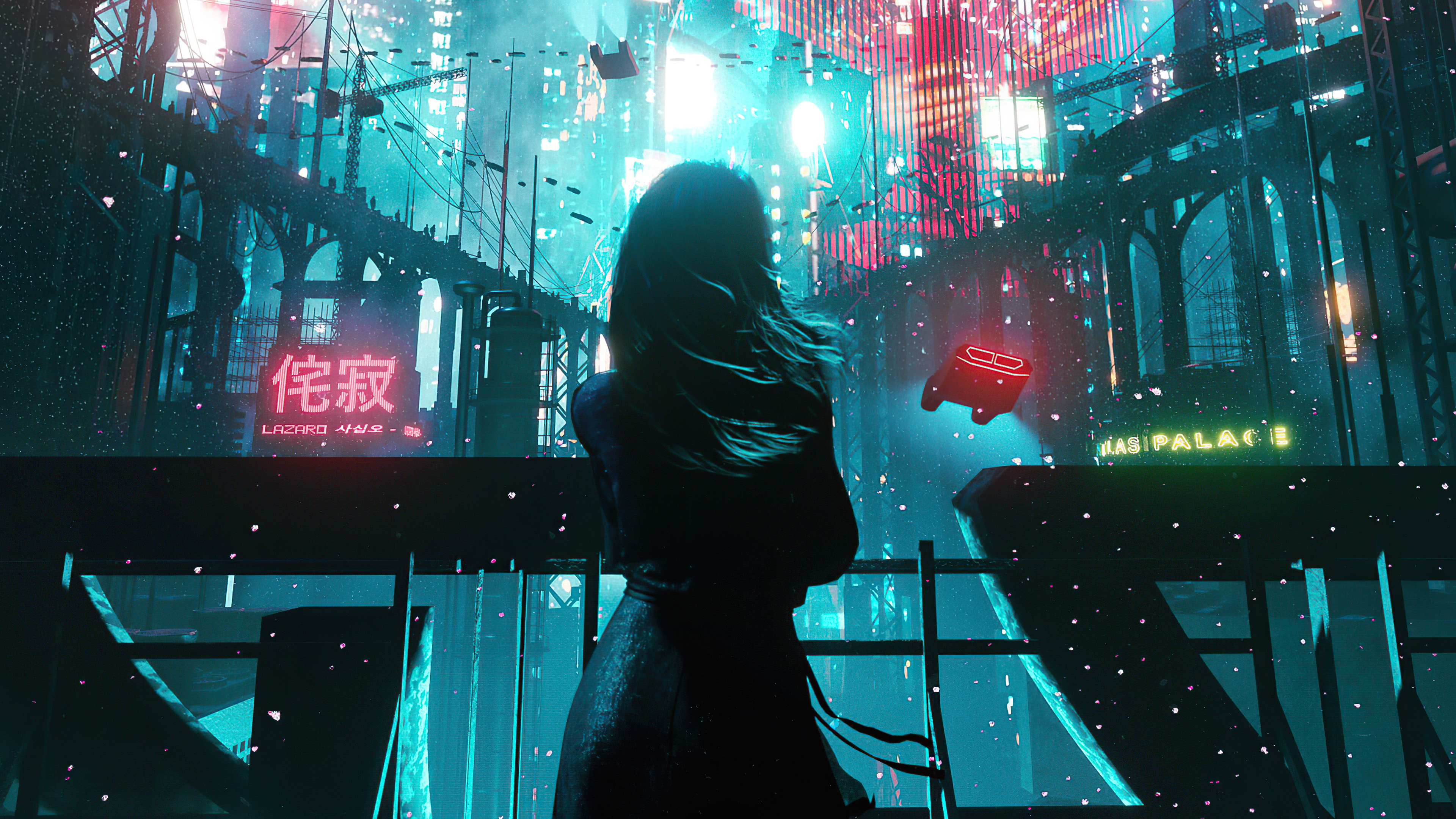 3840x2160 Mesmerized Neon Lights Girl Scifi 5k 4k HD 4k Wallpapers, Images,  Backgrounds, Photos and Pictures