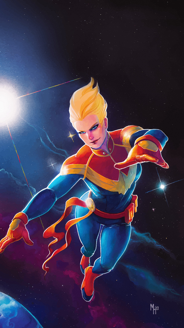 750x1334 Mighty Captain Marvel 4k Iphone 6 Iphone 6s Iphone 7 Hd 4k Wallpapers Images Backgrounds Photos And Pictures