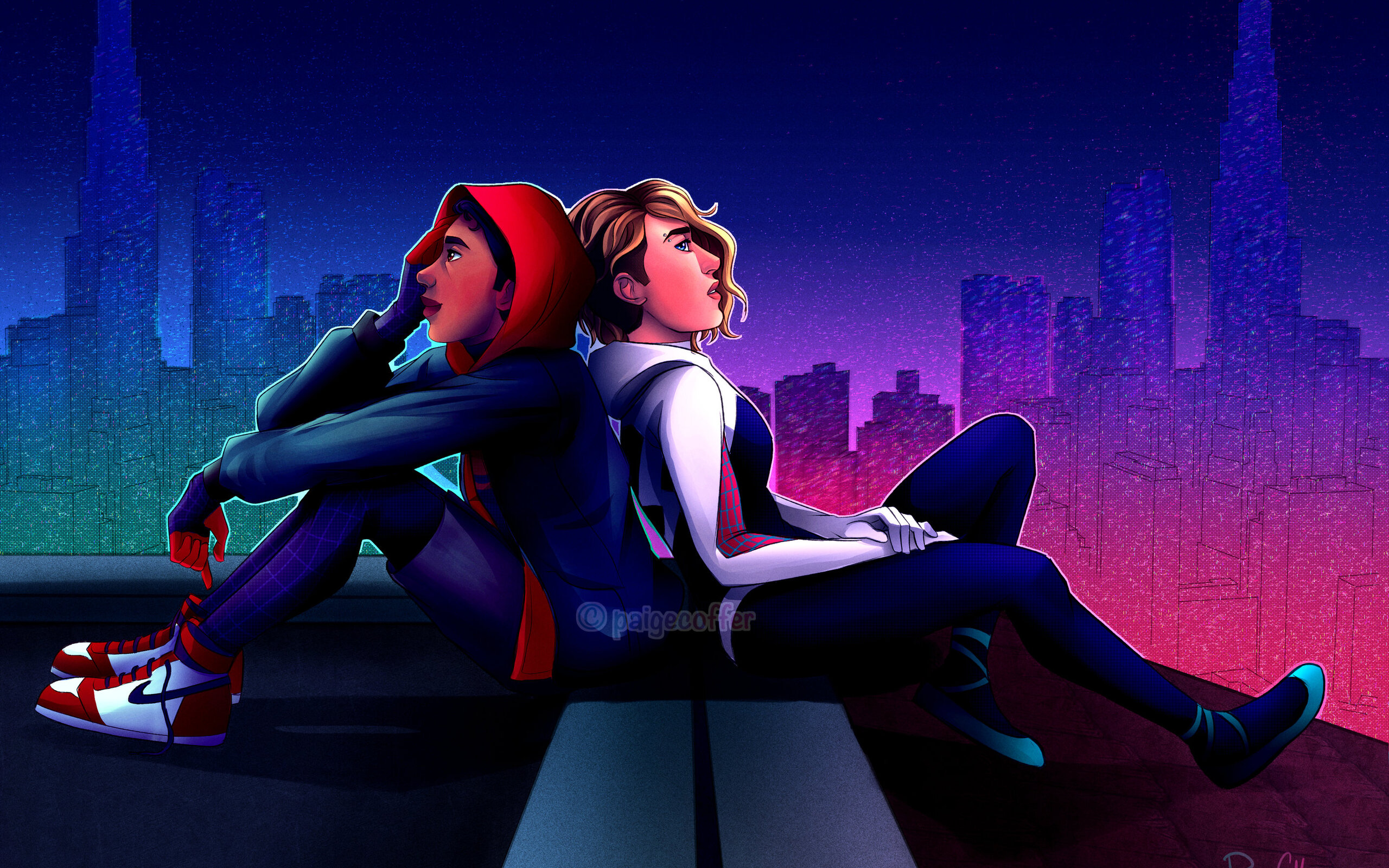 Miles And Gwen In 2560x1600 Resolution. 