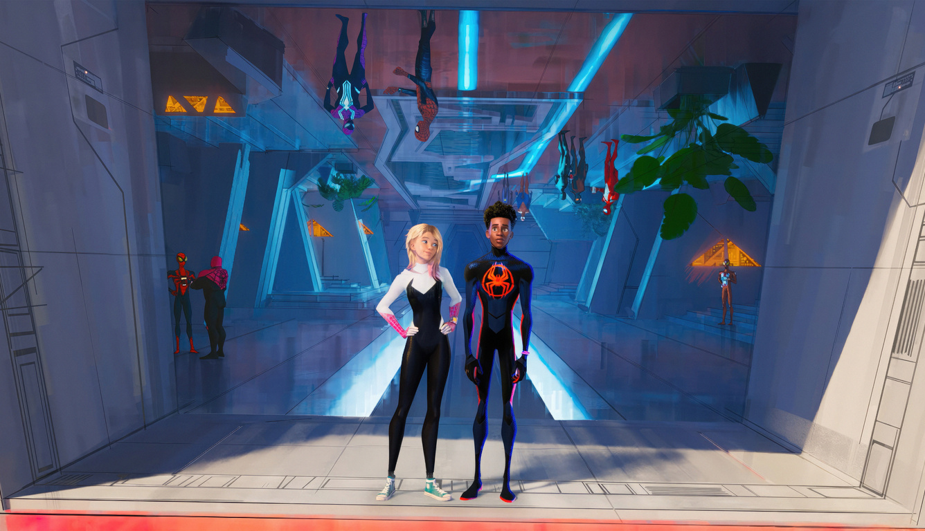 1336x768 Miles Morales And Gwen Stacy In Spider Man Across The Spider ...