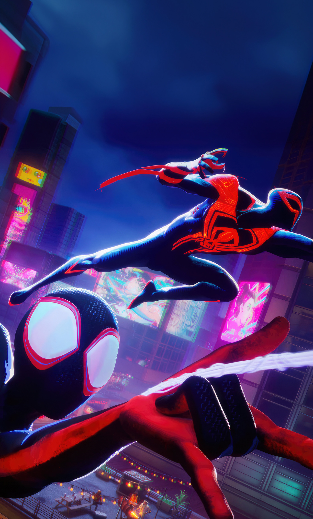 1280x2120 Miles Morales And Spider Man 2099 Unite iPhone 6+ ,HD 4k ...