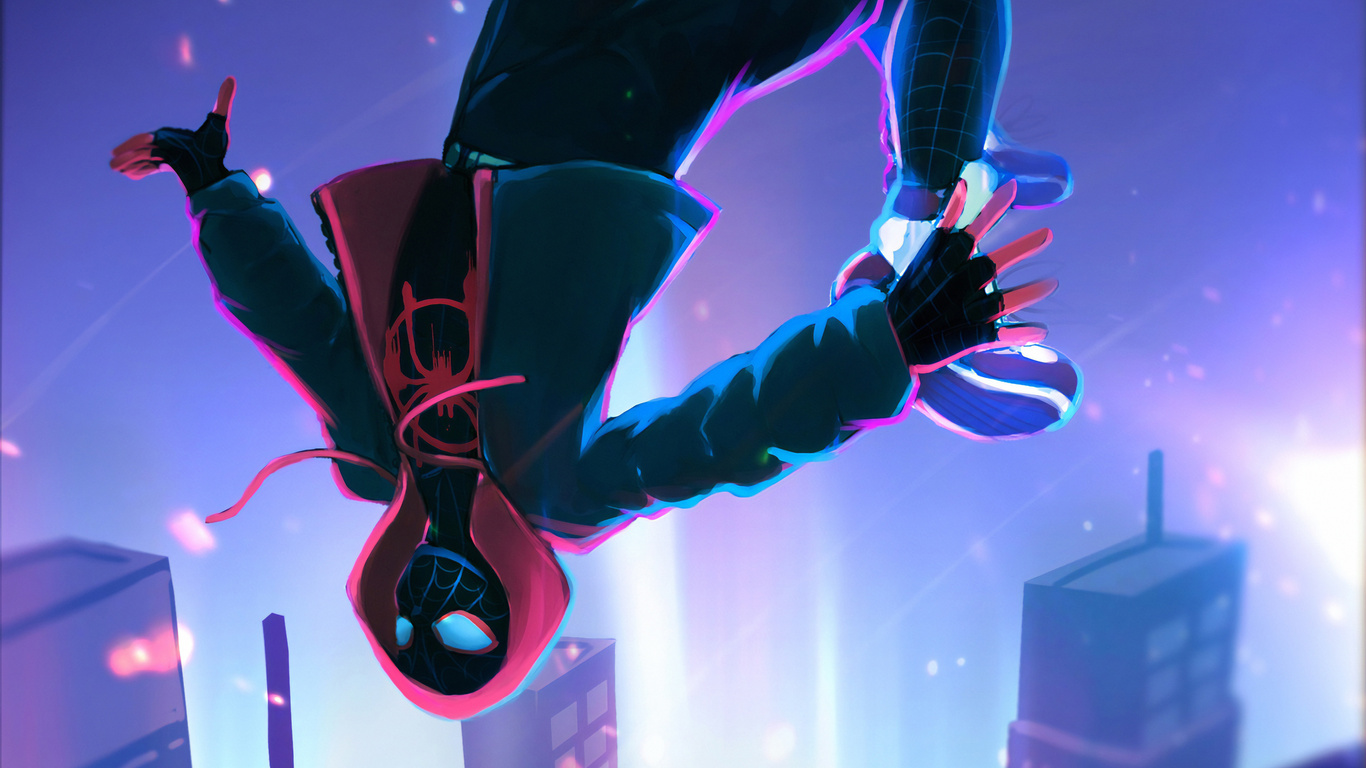 1366x768 Miles Morales Falling Off Laptop Hd ,hd 4k Wallpapers,images 