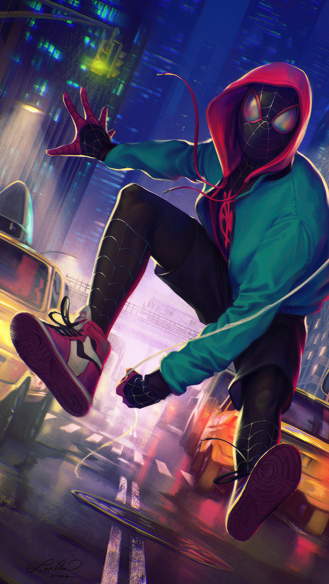 640x1136 Miles Morales Fanart iPhone 5,5c,5S,SE ,Ipod Touch ,HD 4k ...