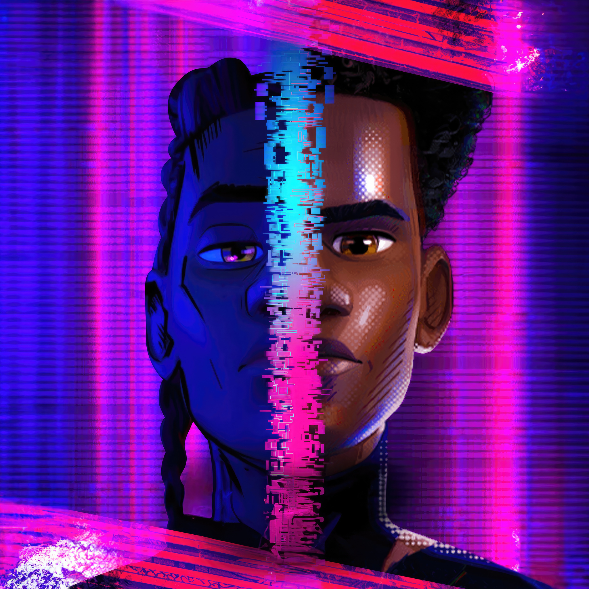 2048x2048 Miles Morales In Spider Man Beyond The Spider Verse Ipad Air Hd 4k Wallpapersimages 8892