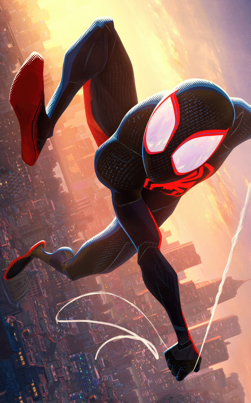 800x1280 Miles Morales In Spiderman Across The Spider Verse 2023 5k ...