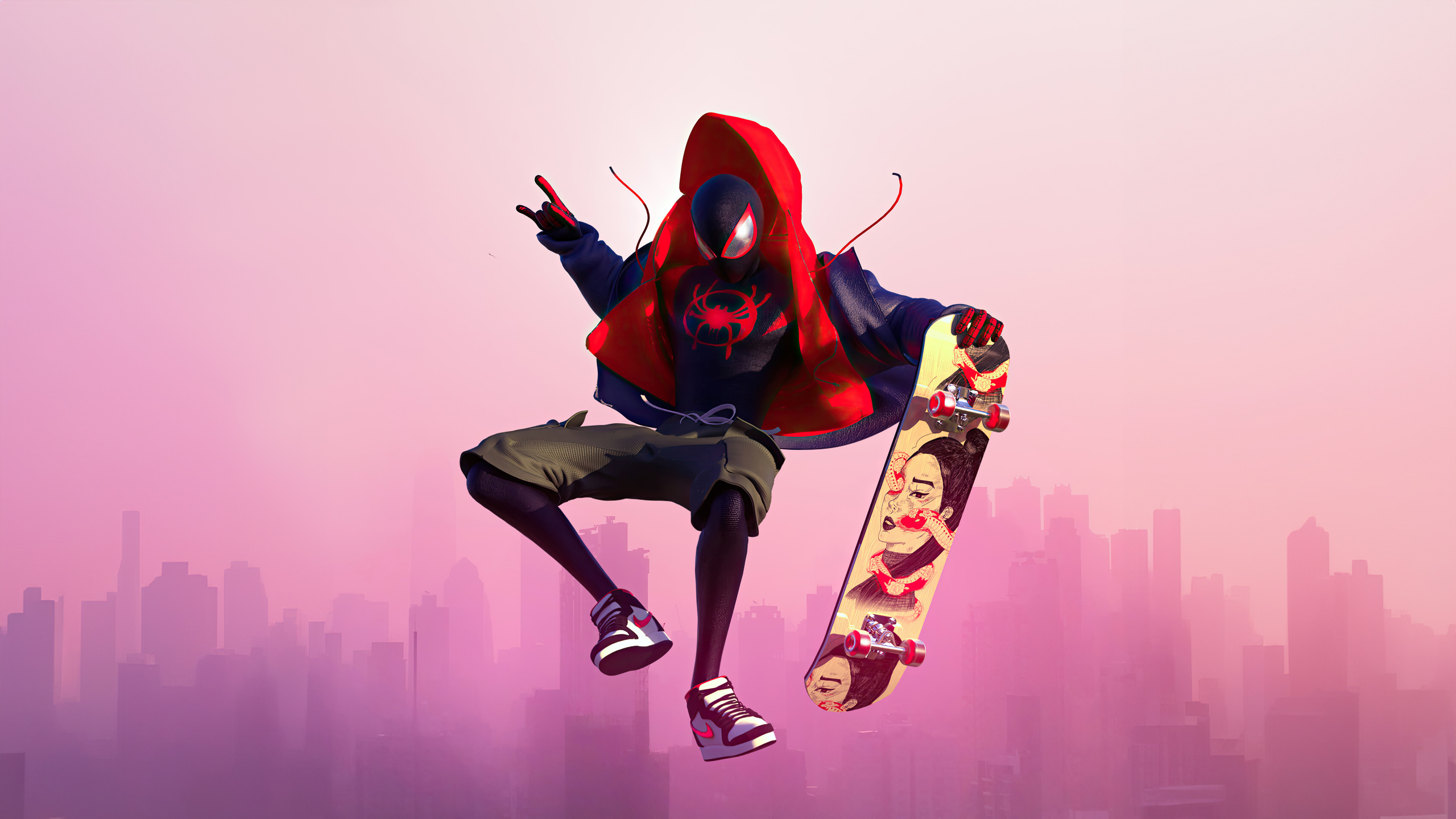 2560x1440 Miles Morales Swinging And Skating 1440p Resolution Hd 4k Wallpapersimages 0004