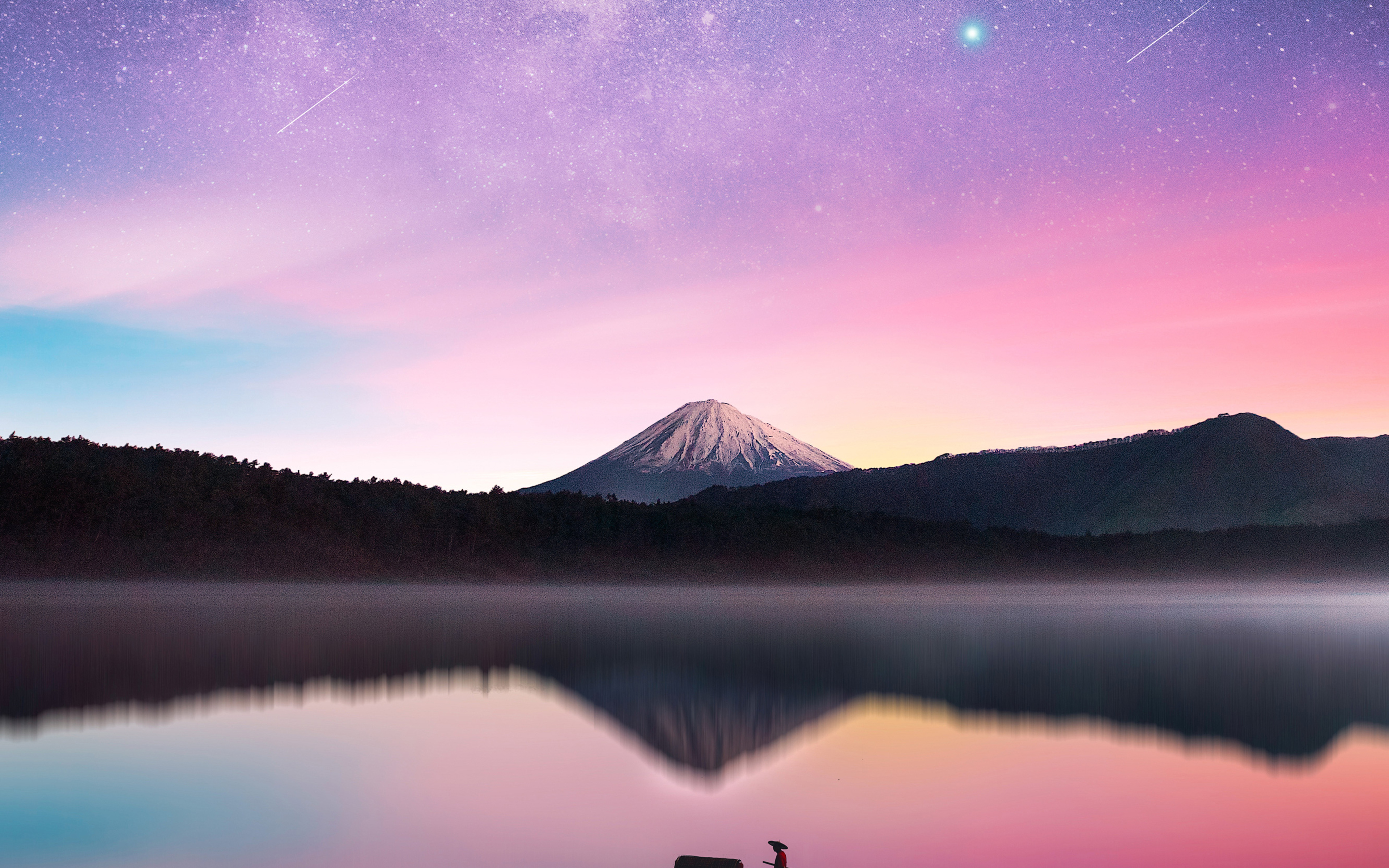 3840x2400 Milky Way Mount Fuji 4k HD 4k Wallpapers, Images, Backgrounds
