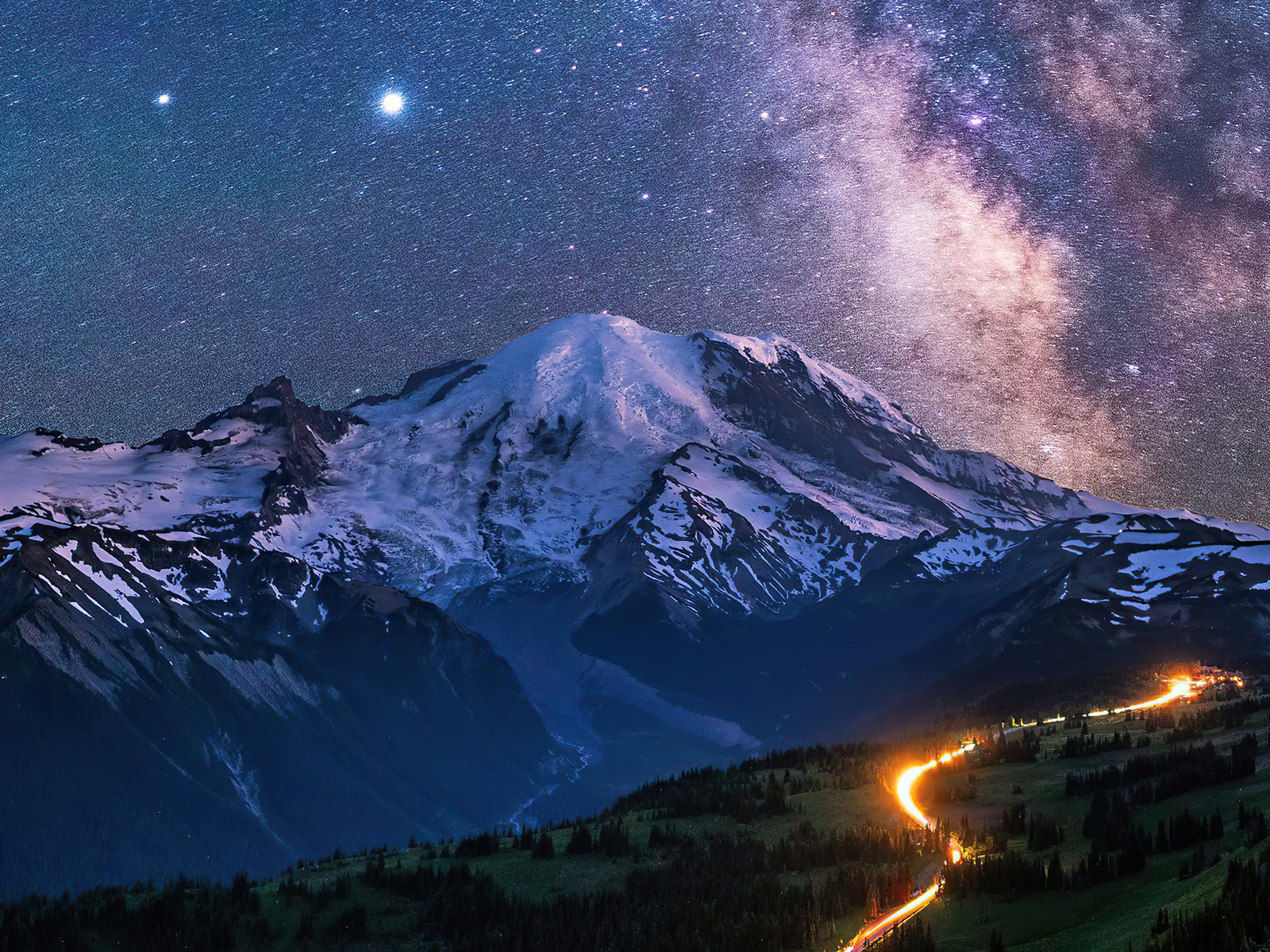 1600x1200 Milky Way Over Mountains 4k 1600x1200 Resolution HD 4k Wallpapers,  Images, Backgrounds, Photos and Pictures