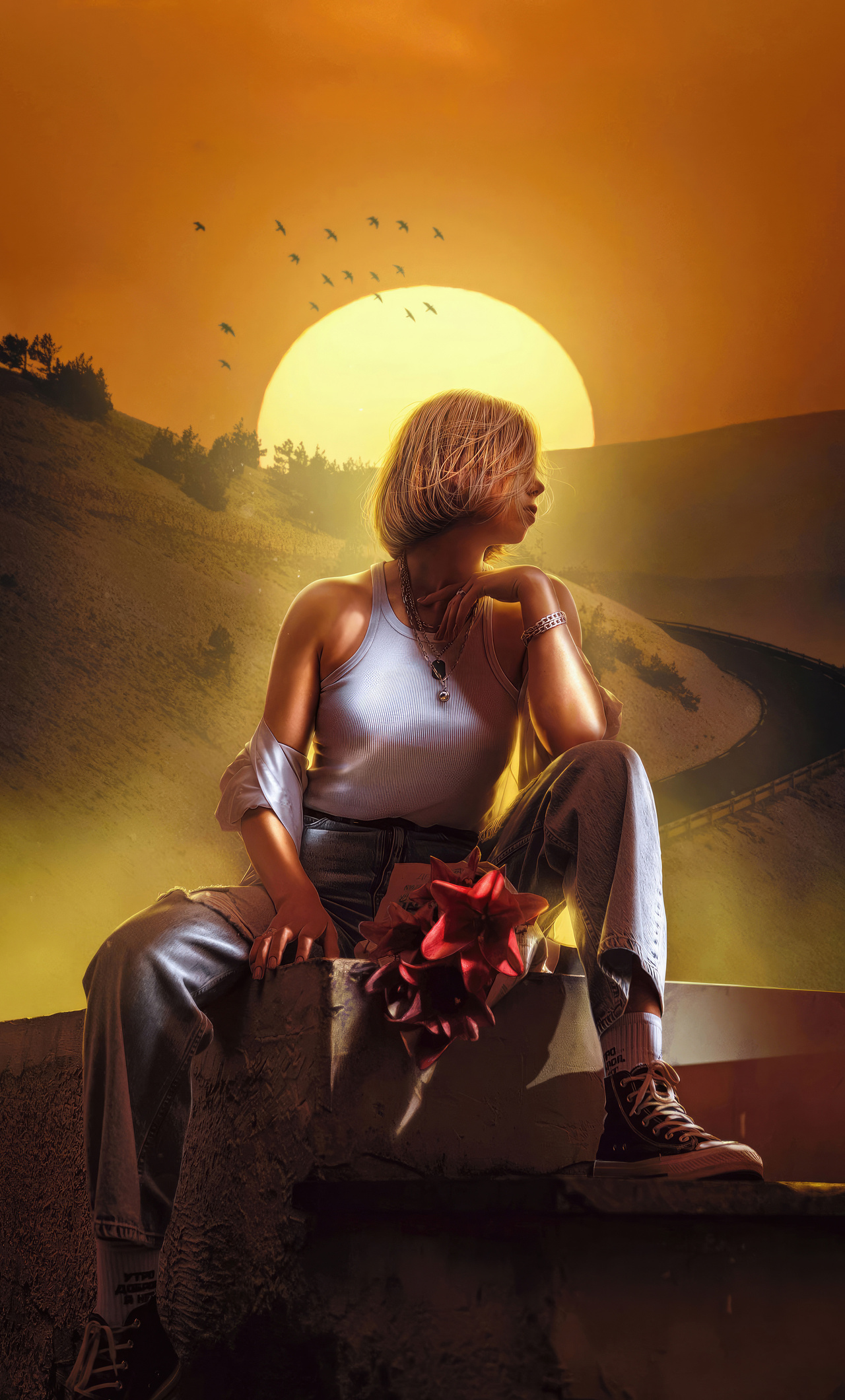 1280x2120 Mindful Moments Of A Thoughtful Girl iPhone 6+ HD 4k Wallpapers, Images, Backgrounds