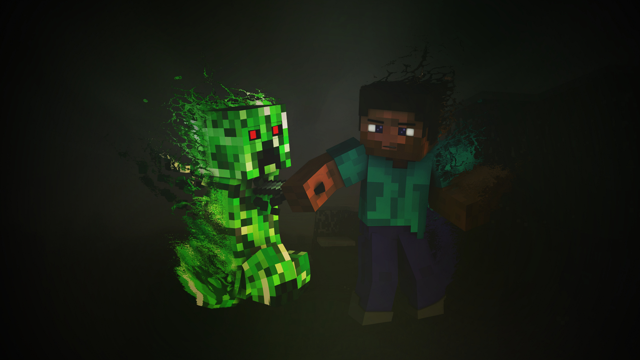 2048x1152 minecraft creeper