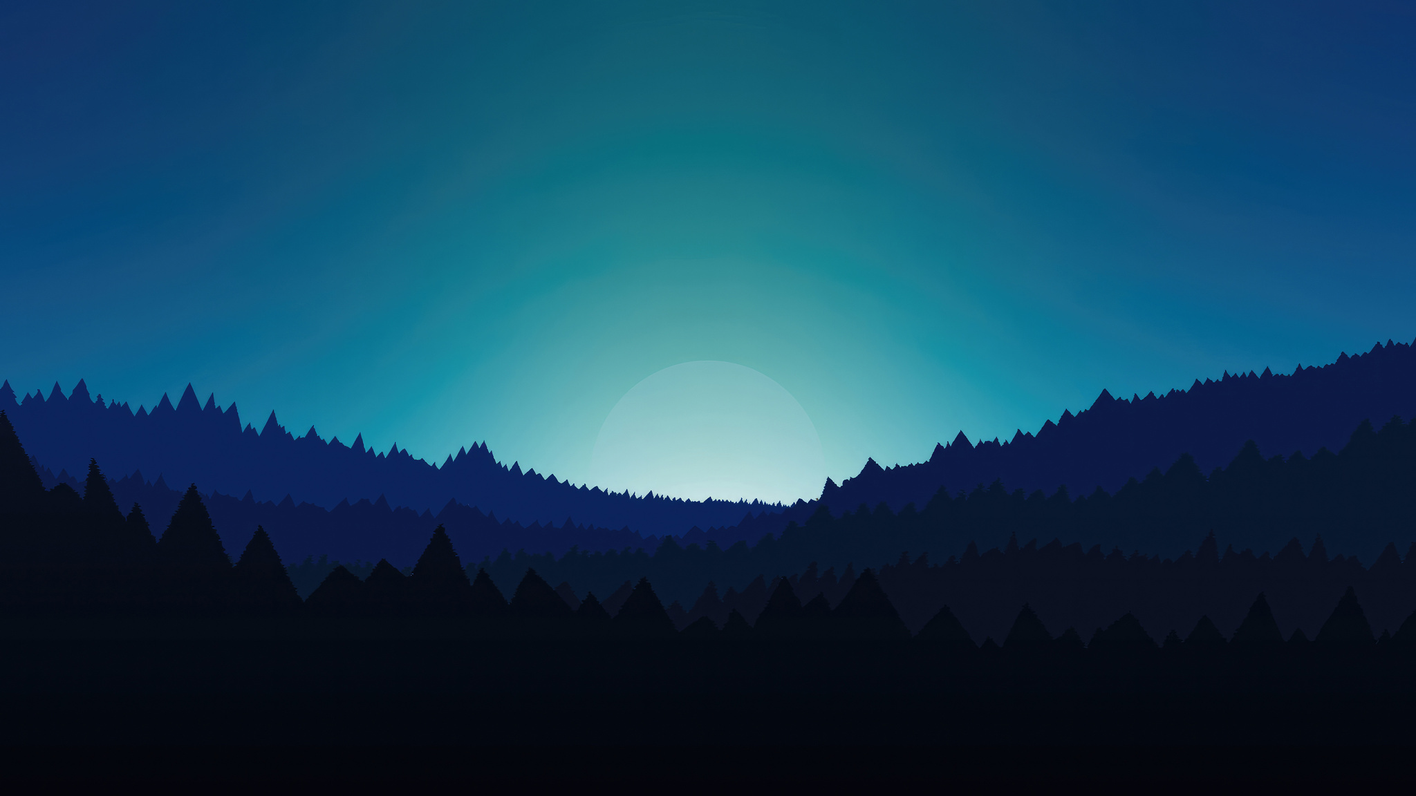 2048x1152 Minimal Forest Night 2048x1152 Resolution HD 4k Wallpapers ...