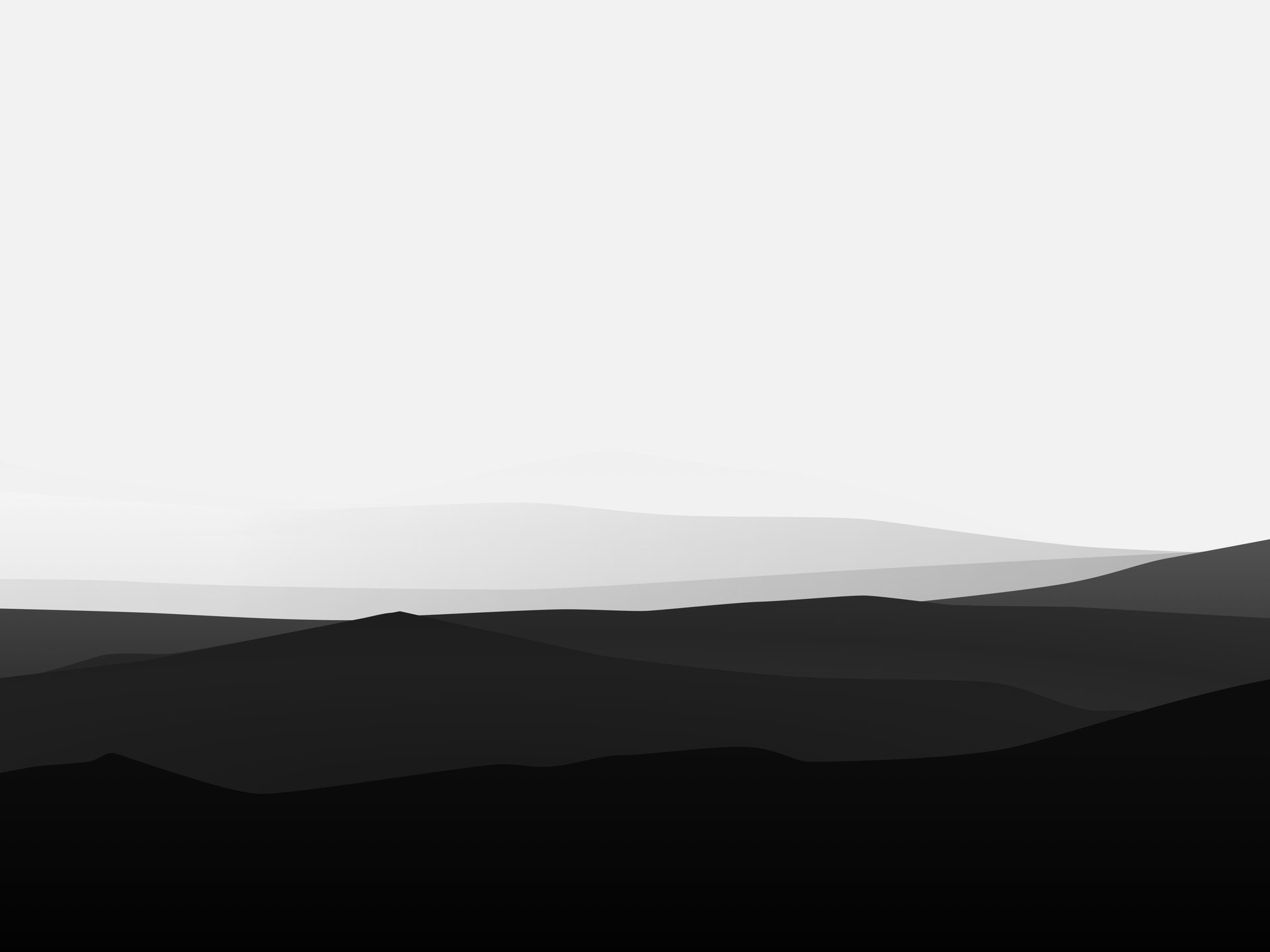 1920x1440 Minimalist Mountains Black And White 1920x1440 Resolution HD ...