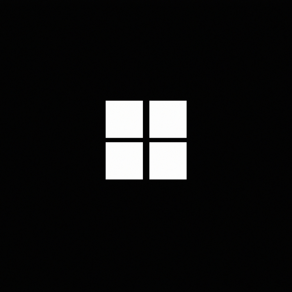 1024x1024 Minimalistic Windows Logo Black 4k 1024x1024 Resolution HD 4k ...