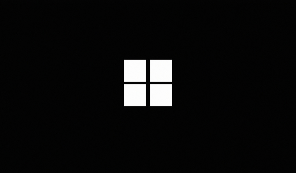 1024x600 Minimalistic Windows Logo Black 4k 1024x600 Resolution HD 4k ...