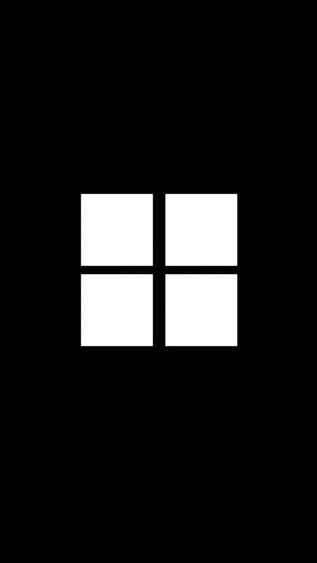 640x1136 Minimalistic Windows Logo Black 4k iPhone 5,5c,5S,SE ,Ipod ...