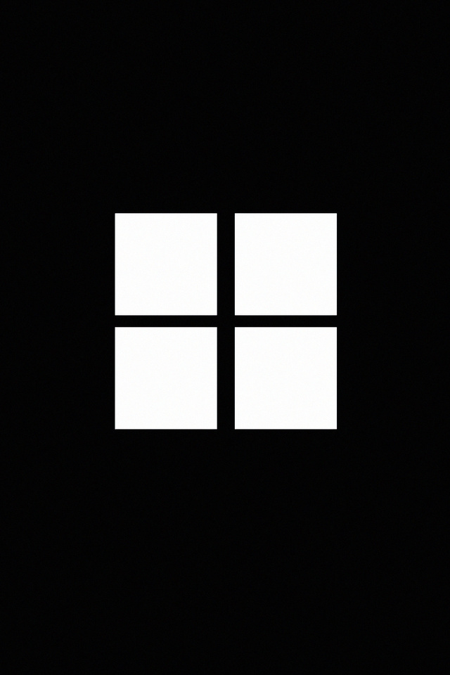 640x960 Minimalistic Windows Logo Black 4k iPhone 4, iPhone 4S HD 4k ...