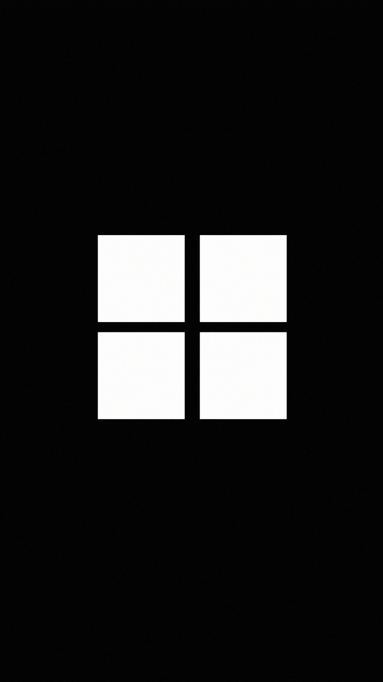 750x1334 Minimalistic Windows Logo Black 4k iPhone 6, iPhone 6S, iPhone ...