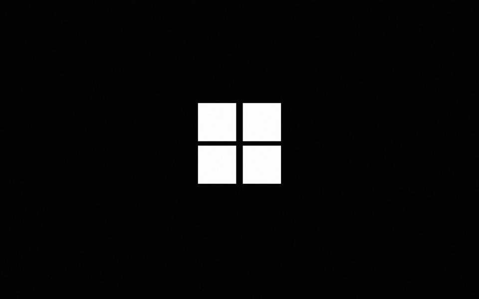 960x600 Minimalistic Windows Logo Black 4k 960x600 Resolution HD 4k ...