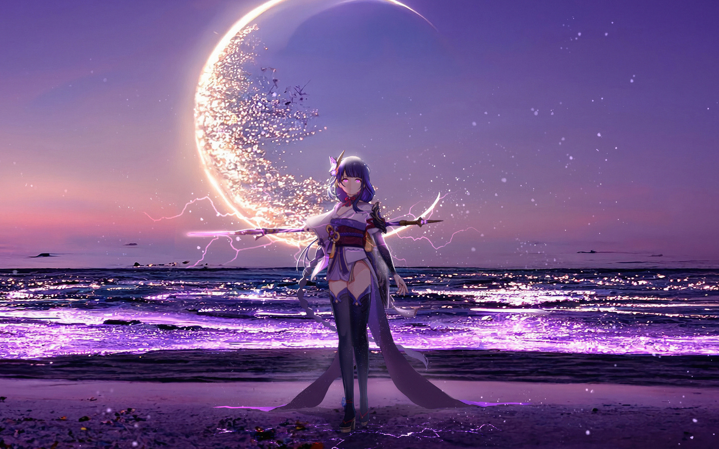 1440x900 Moonlight Thunder Genshin Impact Wallpaper,1440x900 Resolution ...