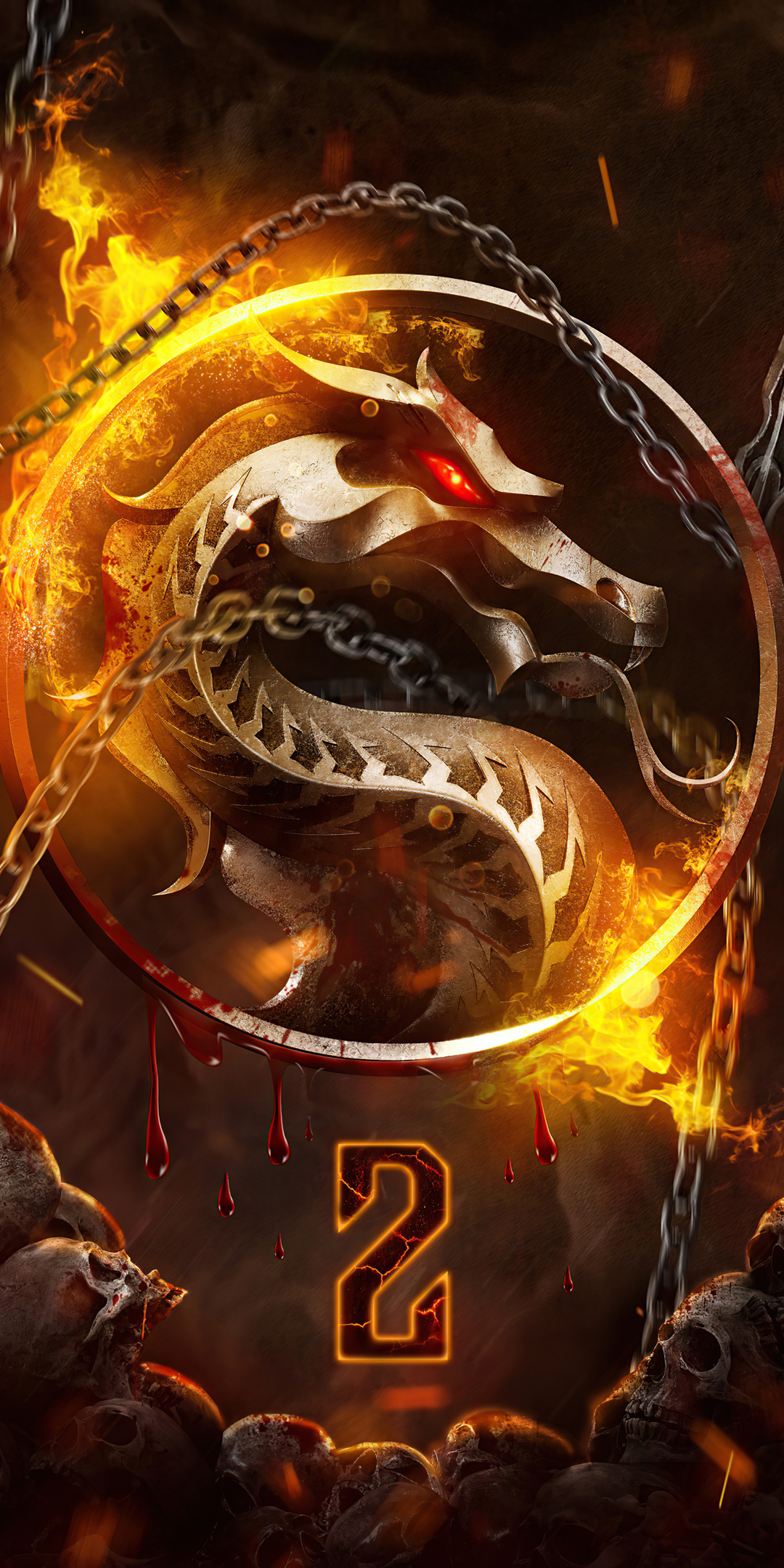 1080x2160 Mortal Kombat Fire One Plus 5T,Honor 7x,Honor view 10,Lg Q6 ...