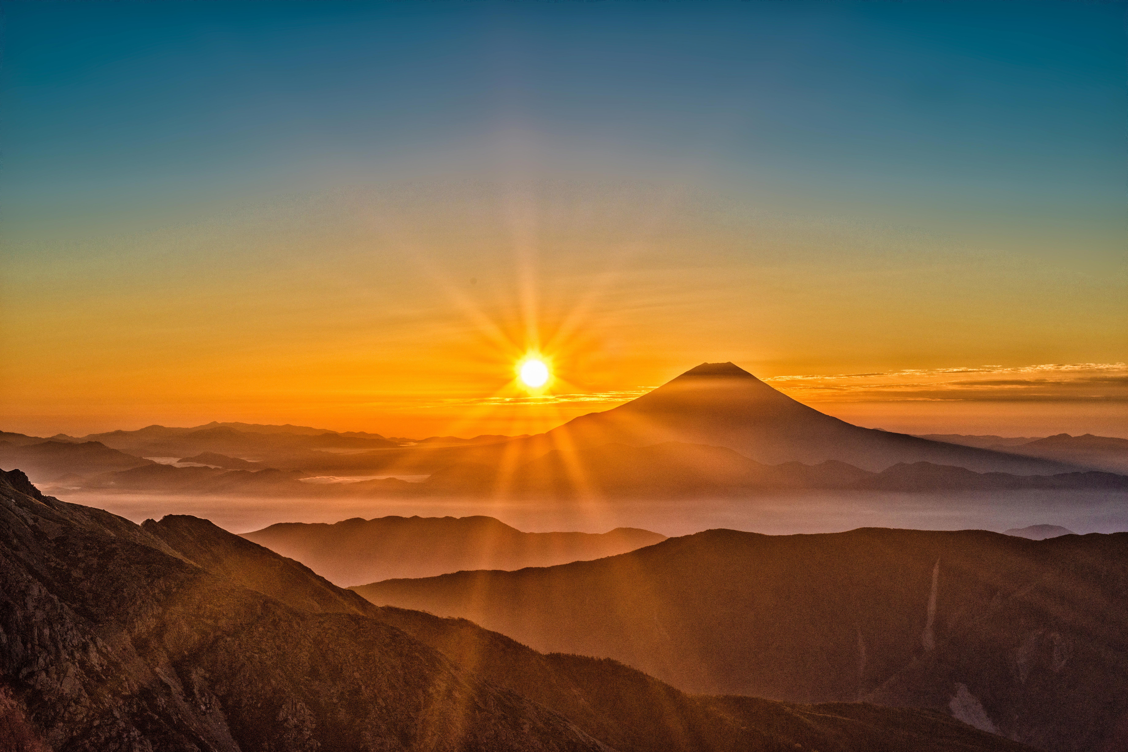 3840x2560 Mount Fuji Morning Sun Rising 8k 3840x2560 Resolution HD 4k ...