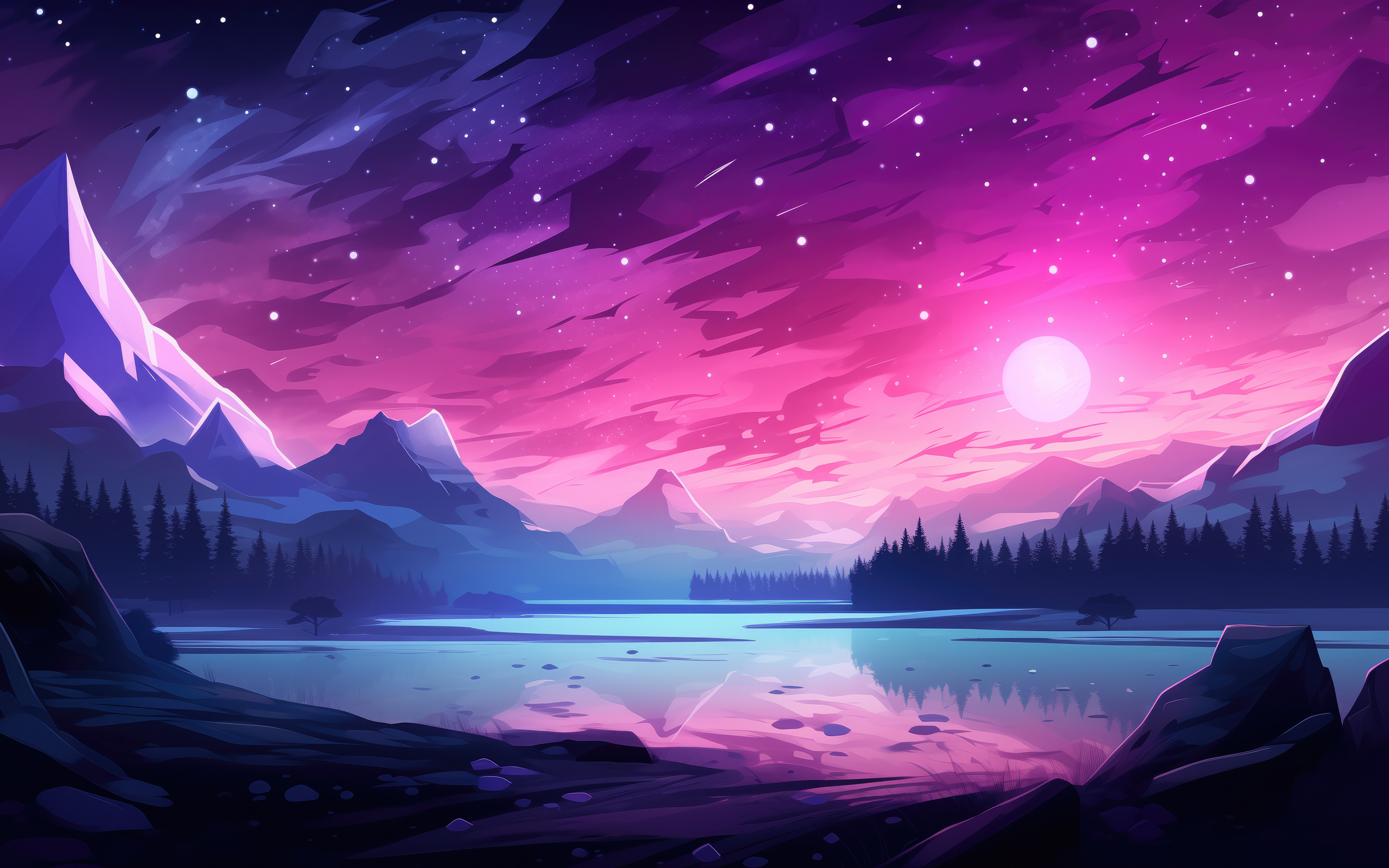 2560x1600 Mountains Lake Water Body Minimal 4k Wallpaper,2560x1600 ...