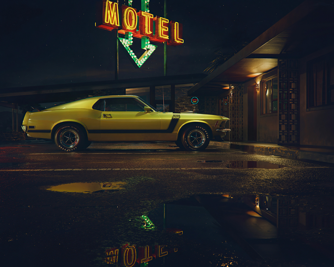 1280x1024 Mustang Outside Motel Wallpaper,1280x1024 Resolution HD 4k ...