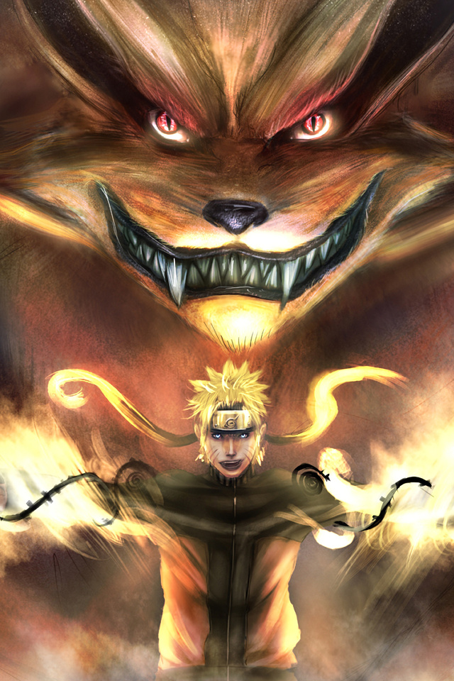 640x960 Naruto And Kurama 4k iPhone 4, iPhone 4S HD 4k ...