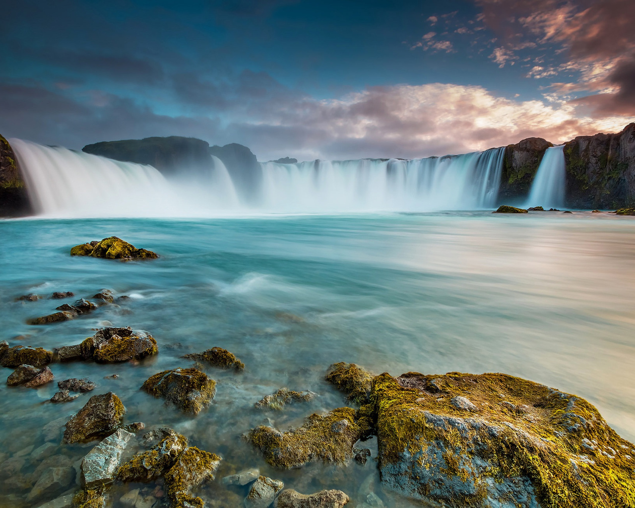 1280x1024 Nature River Rock Waterfall Wallpaper,1280x1024 Resolution Hd 