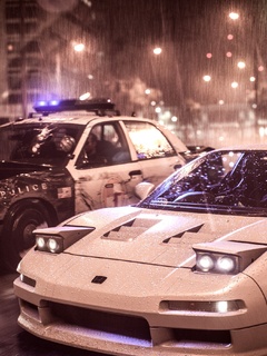 Need For Speed Acura Nsx Vs Police Car 4k Wallpaper In 240x320 Resolution