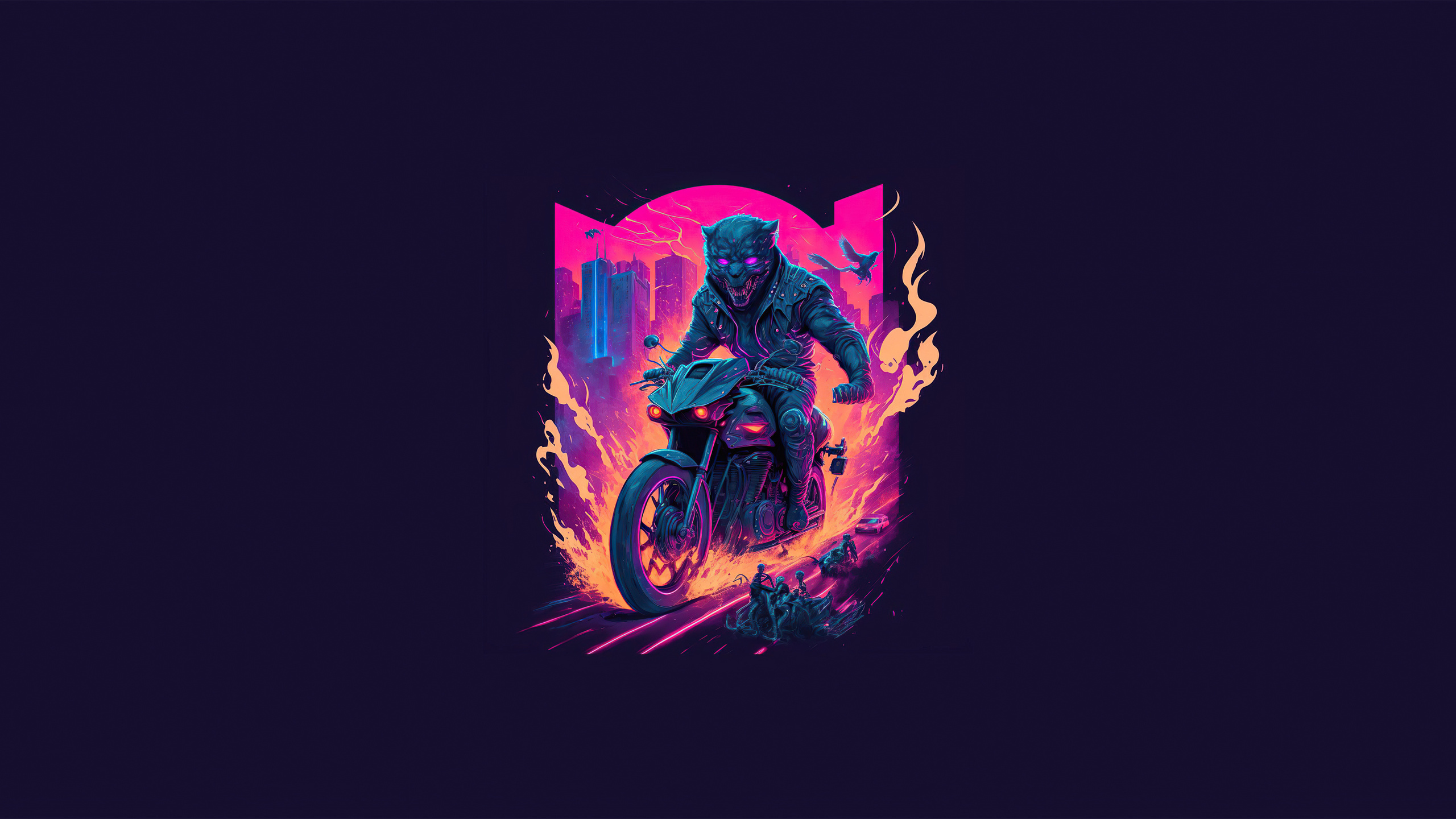 2560x1440 Neon 80s Panther 1440P Resolution ,HD 4k Wallpapers,Images