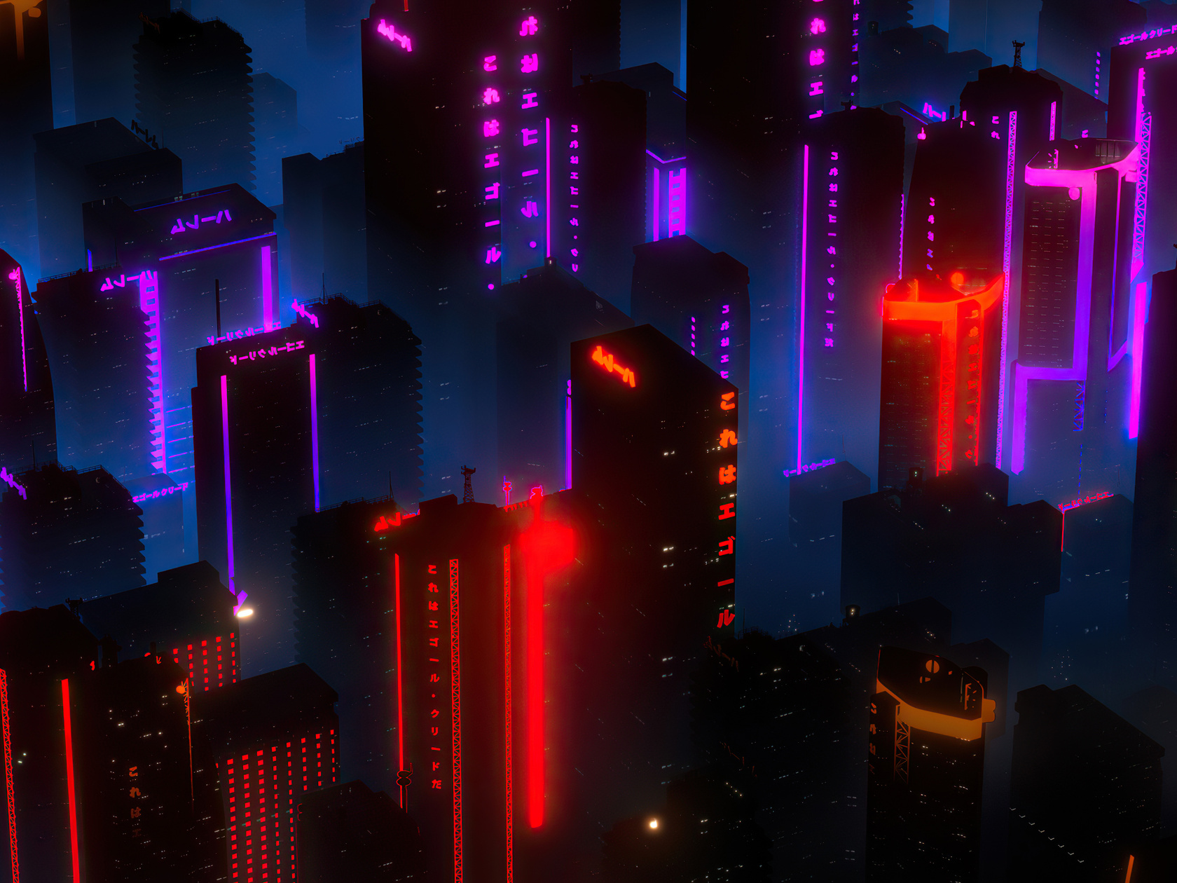 1680x1260 Neon City Buildings 4k 1680x1260 Resolution HD 4k Wallpapers ...