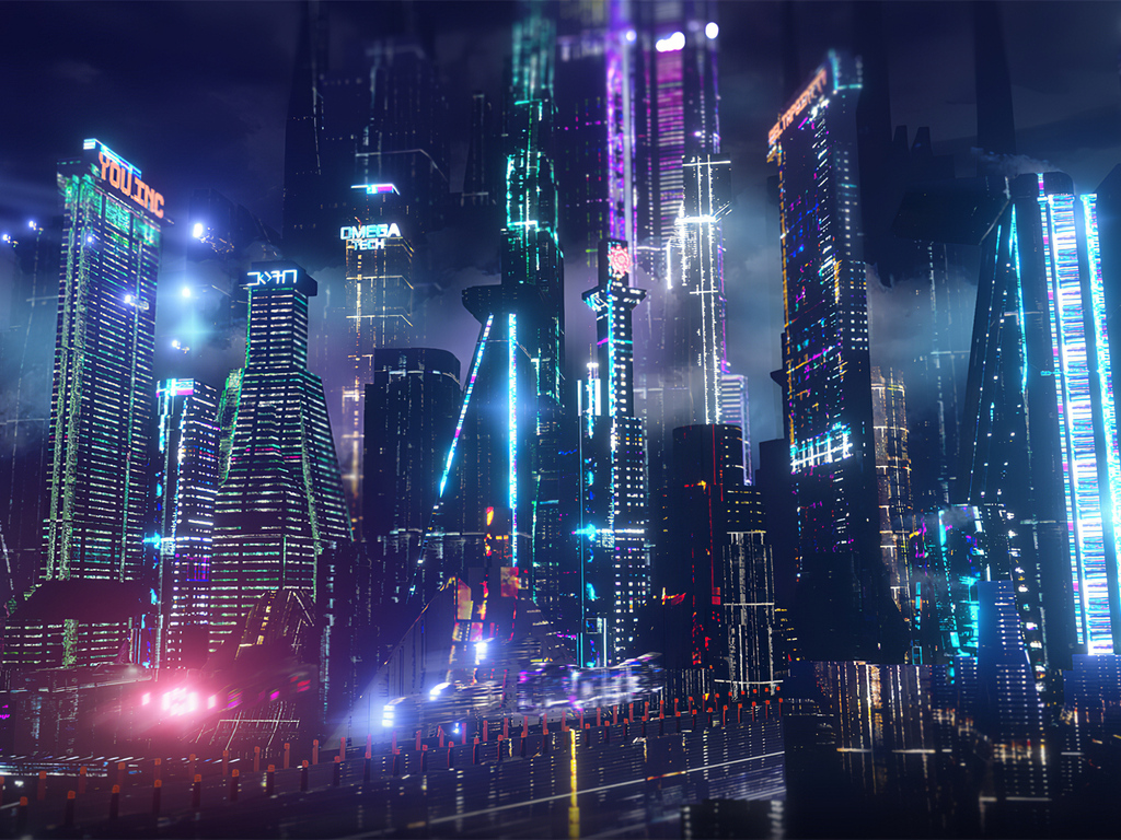 1024x768 Neon City Lights 4k 1024x768 Resolution Hd 4k Wallpapers Images Backgrounds Photos And Pictures