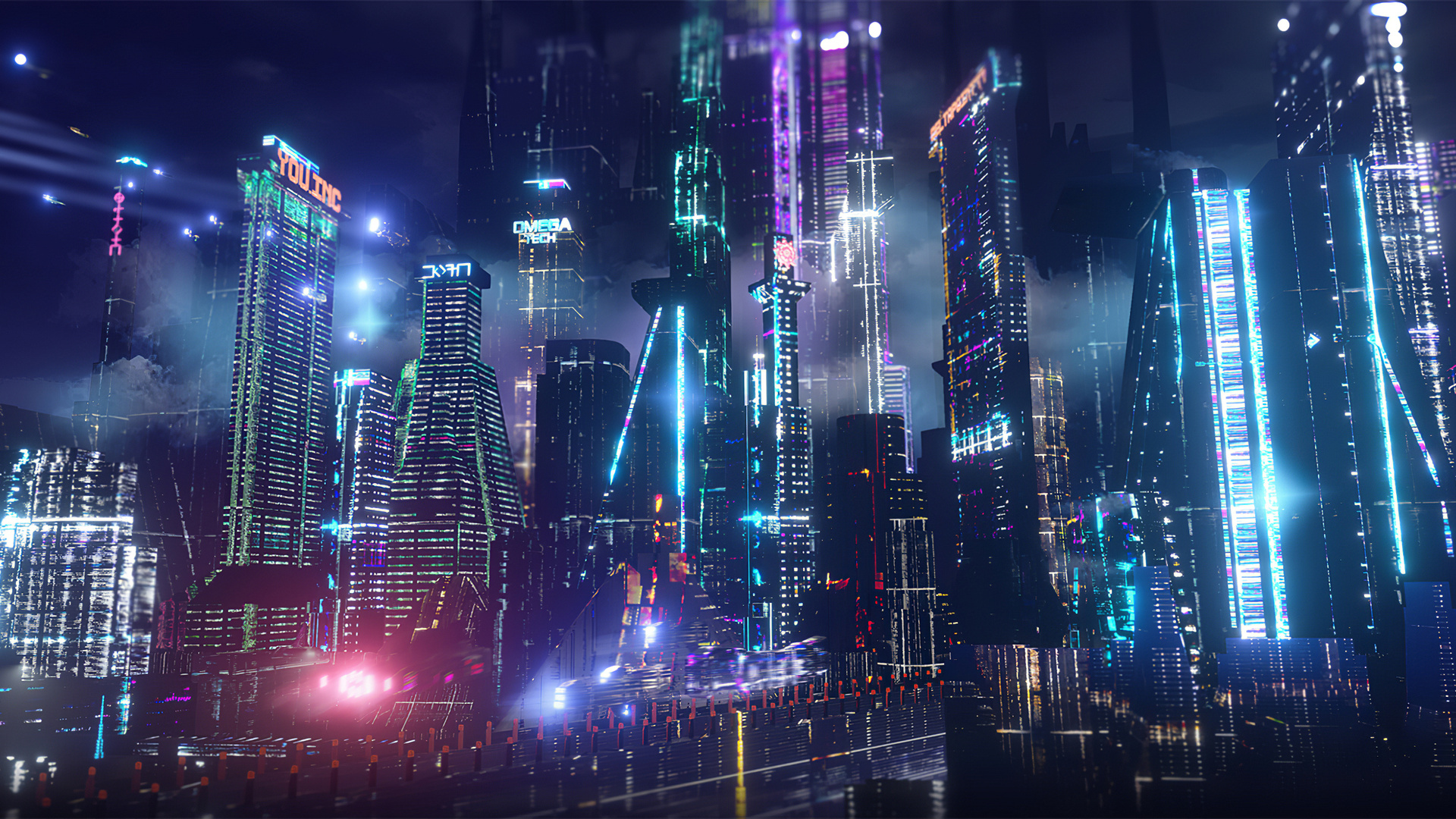 1920x1080 Neon City Lights 4k Laptop Full HD 1080P ,HD 4k Wallpapers