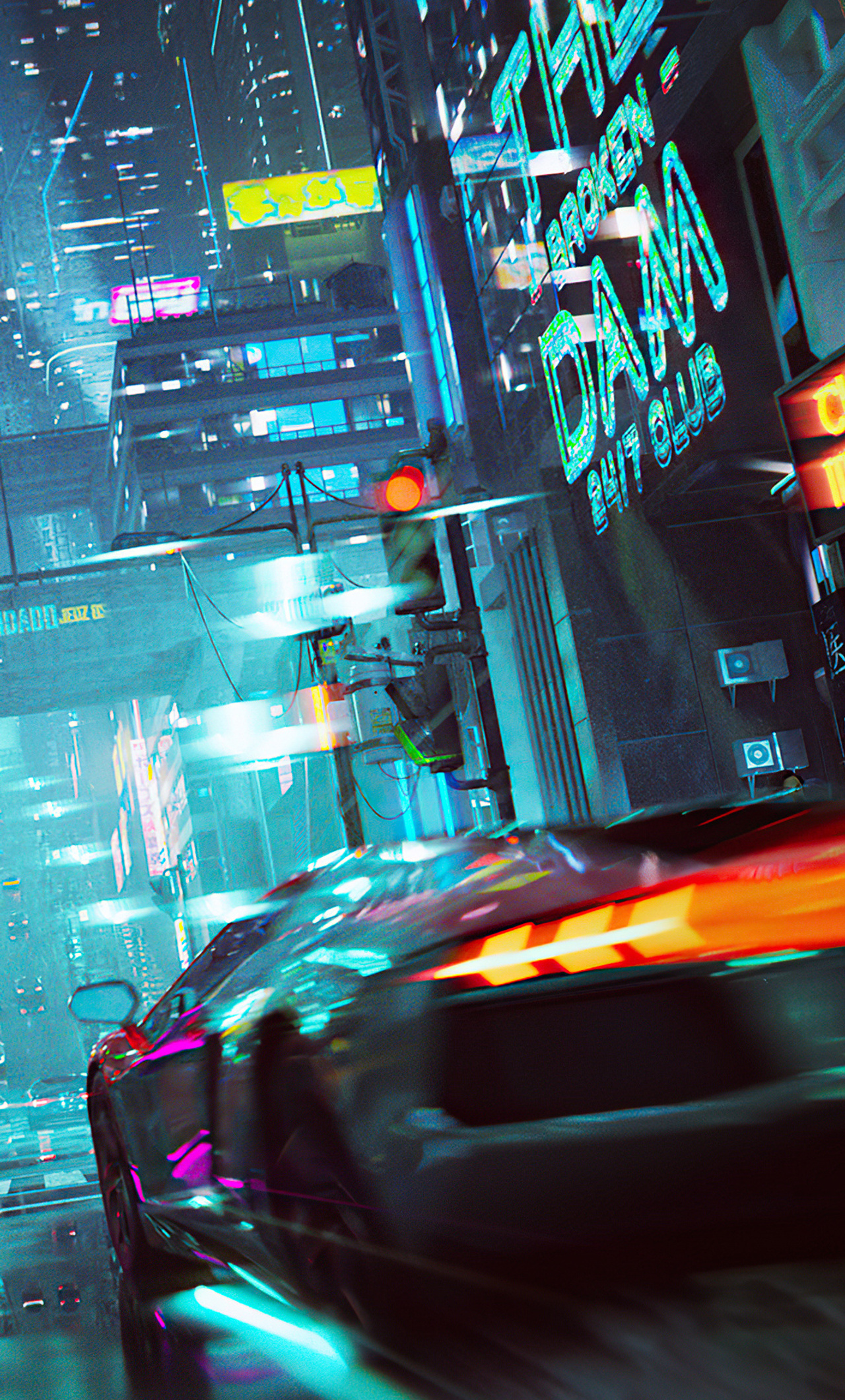 1280x2120 Cyberpunk Neon City iPhone 6+ ,HD 4k Wallpapers,Images,Backgrounds,Photos  and Pictures