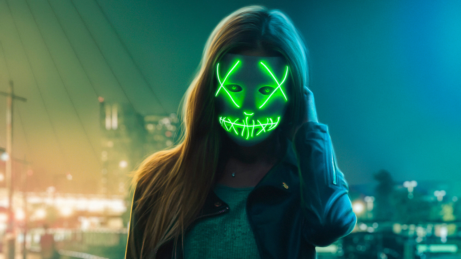 1600x900 Neon Eye Mask Girl 1600x900 Resolution HD 4k Wallpapers, Images,  Backgrounds, Photos and Pictures