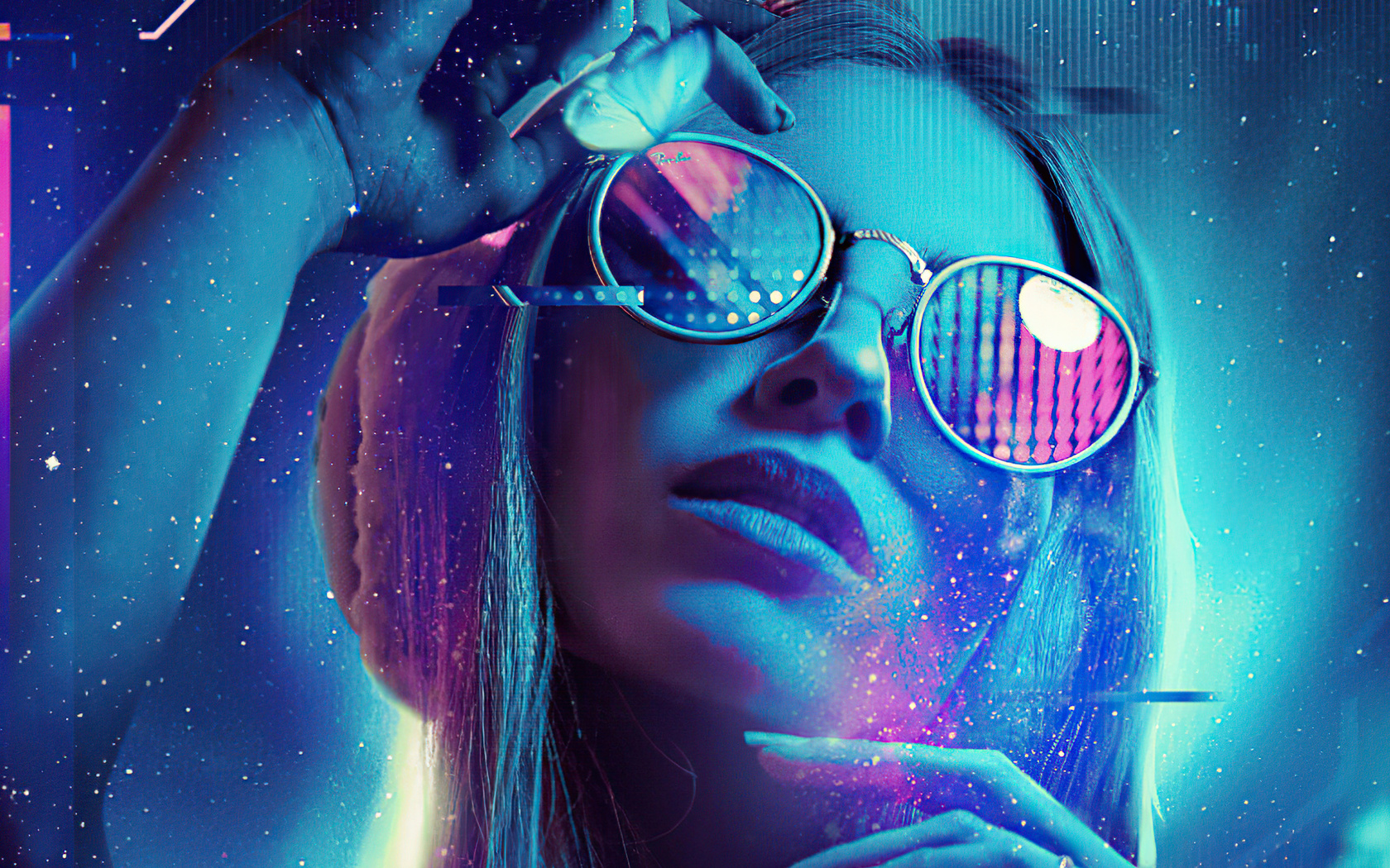 1680x1050 Neon Glasses Girl 4k Wallpaper,1680x1050 Resolution HD 4k ...