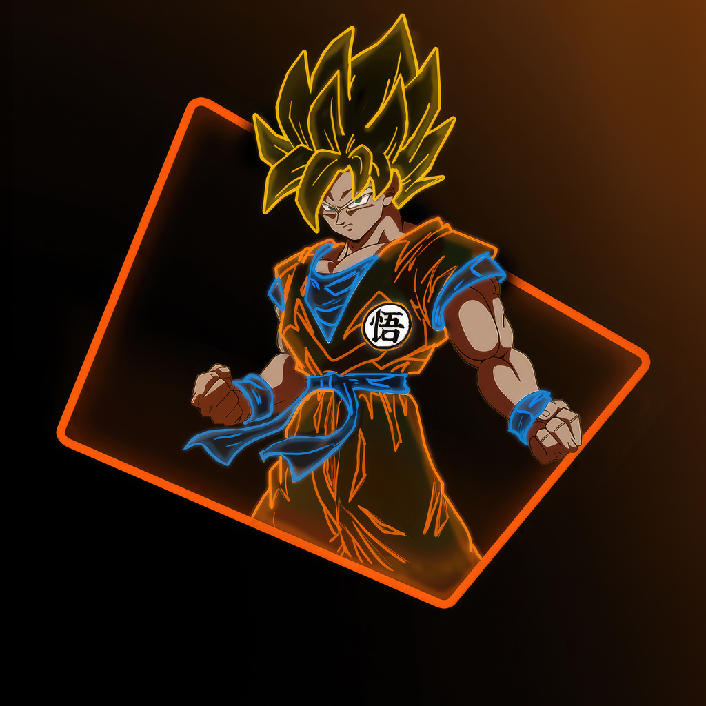 1024x1024 Neon Goku 4k 1024x1024 Resolution HD 4k Wallpapers, Images ...