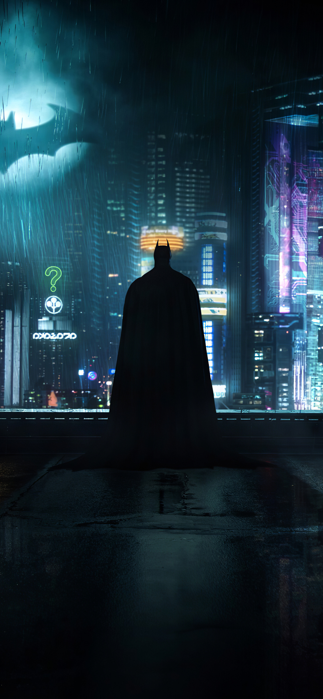 1125x2436 Neon Gotham Batman 4k Iphone XS,Iphone 10,Iphone X ,HD 4k  Wallpapers,Images,Backgrounds,Photos and Pictures