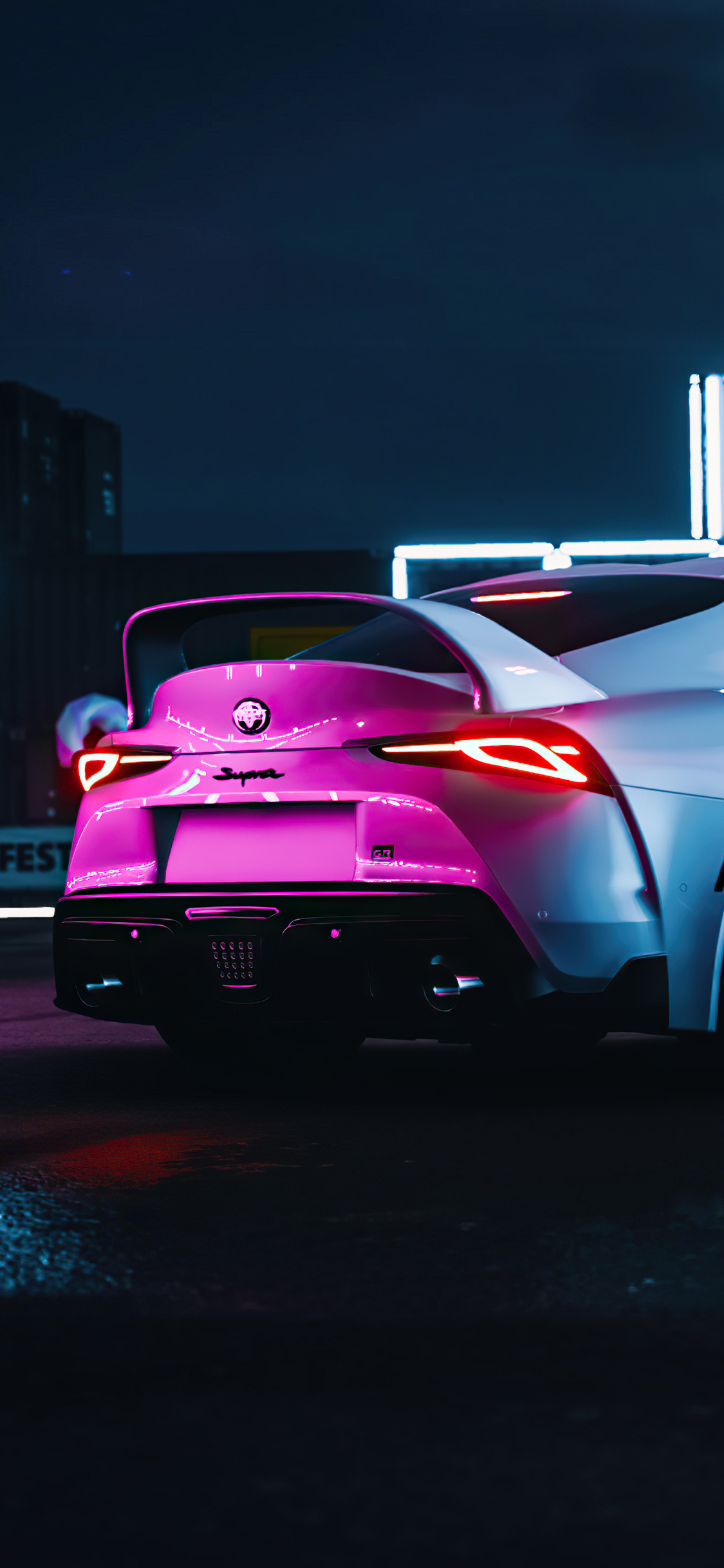 1125x2436 Neon Night Toyota Supra 5k Iphone XS,Iphone 10,Iphone X HD 4k  Wallpapers, Images, Backgrounds, Photos and Pictures