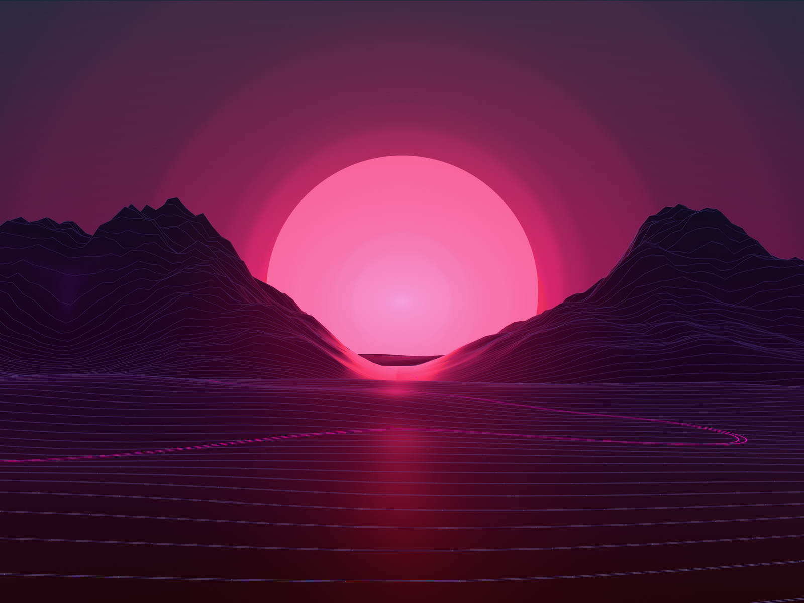 1600x1200 Neon Sunset 4k 1600x1200 Resolution HD 4k Wallpapers, Images ...