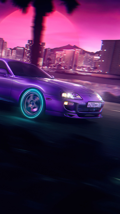 412x732 NeonNight Toyota Supra 5k 412x732 Resolution HD 4k Wallpapers ...