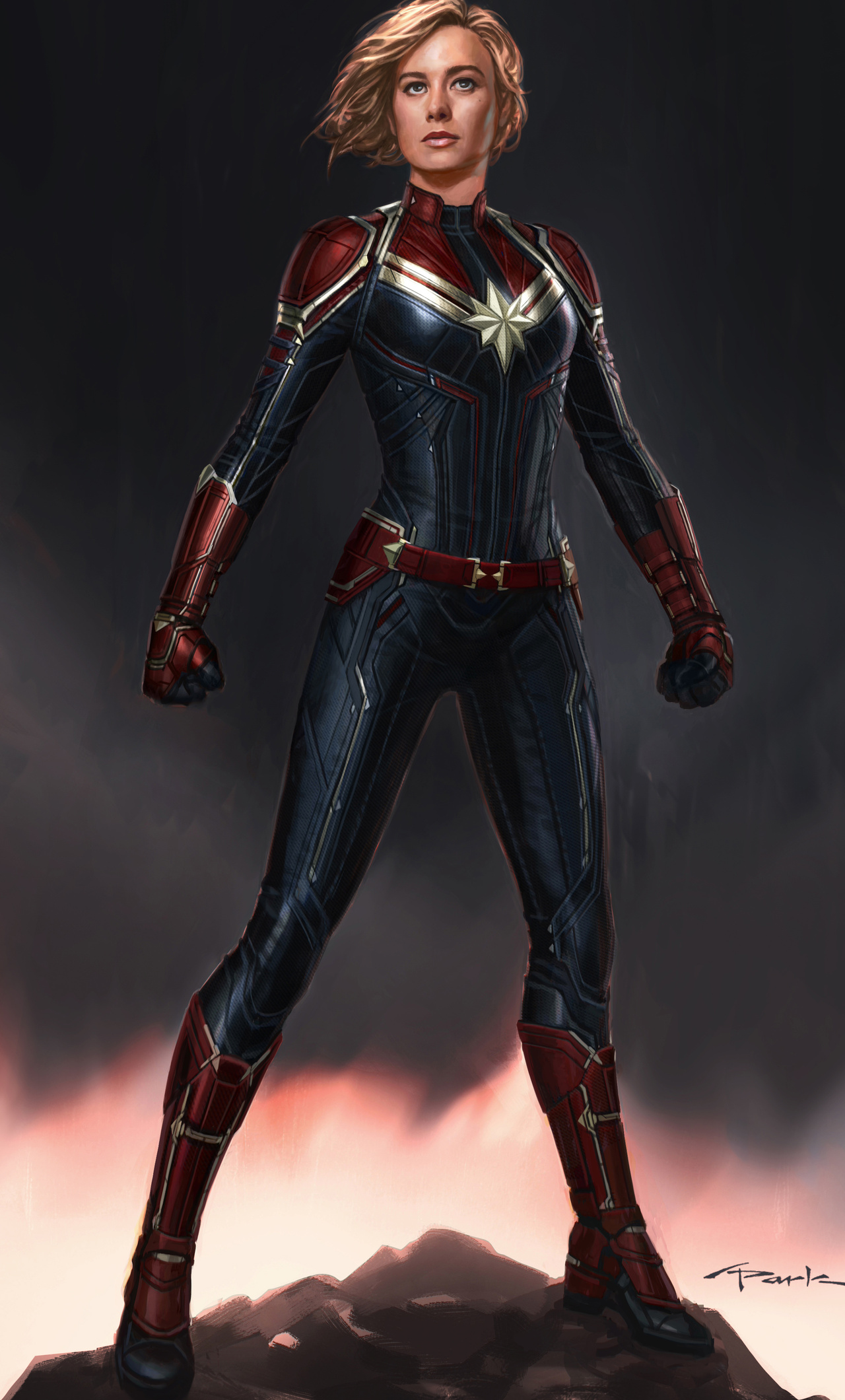 1280x2120 New Captain Marvel Concept Art iPhone 6+ ,HD 4k Wallpapers ...