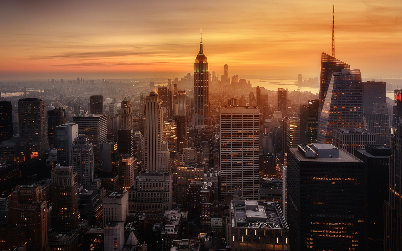 1280x800 New York City Evening Time 720p Hd 4k Wallpapers Images Backgrounds Photos And Pictures